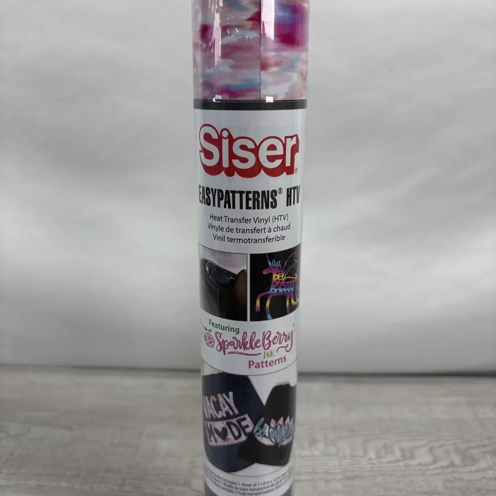 Siser EasyPatterns HTV Heat Transfer Vinyl Sparkle Berry Mandy's Palette